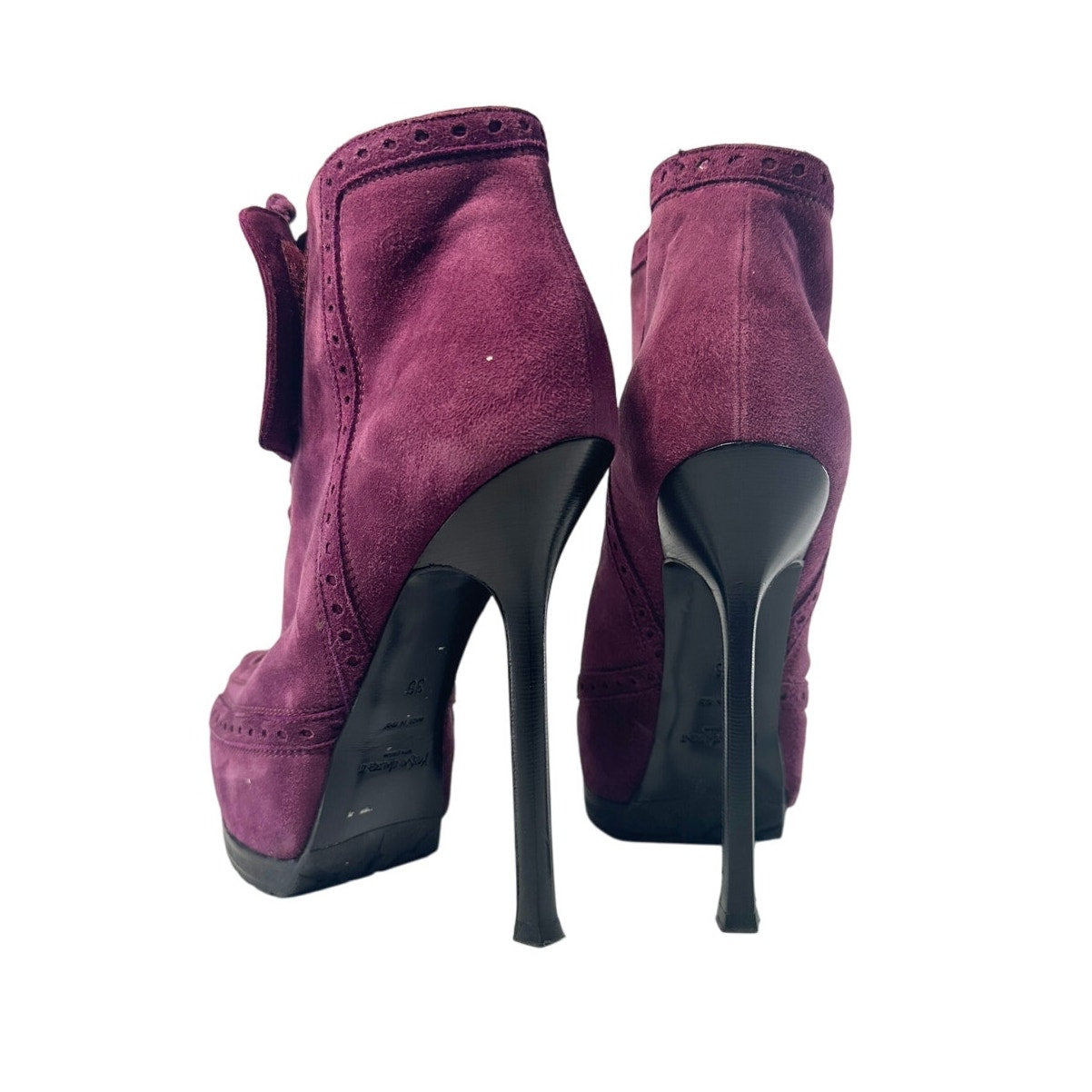 YVES SAINT LAURENT Lace Up Stiletto Boots