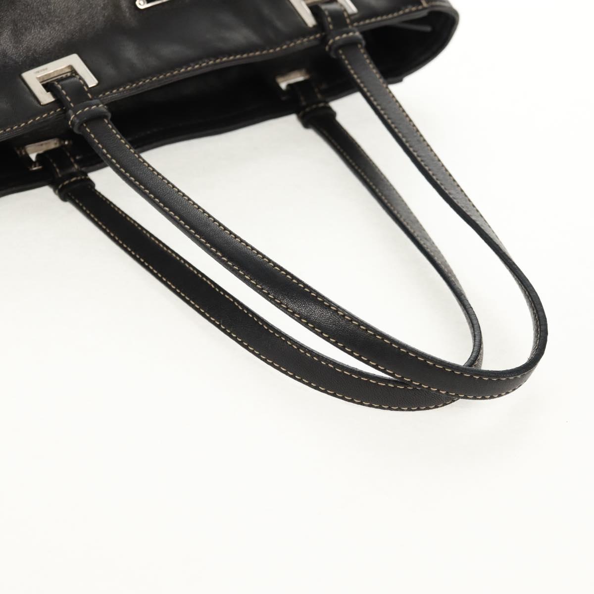 Prada Nappa Acciaio Tote bag, BLACK, LEATHER, Tote bag
