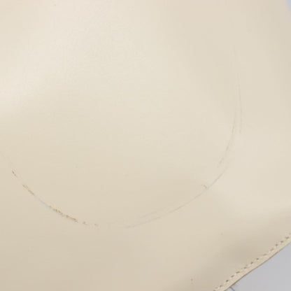 Celine Vintage Circle Logo Leather, White, Leather, Crossbody Bag
