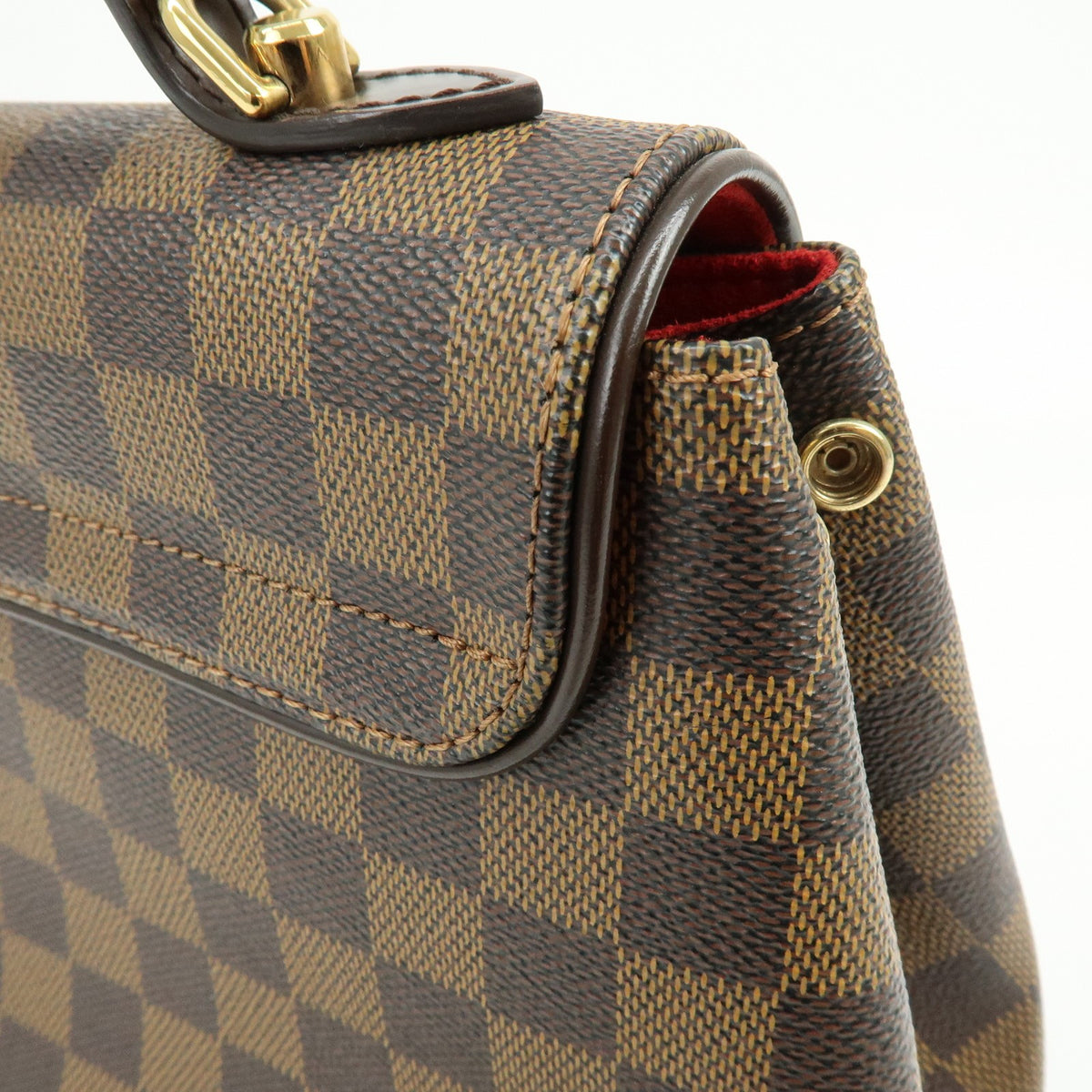 Louis Vuitton Bergamo Damier, Brown, Canvas, Handbag