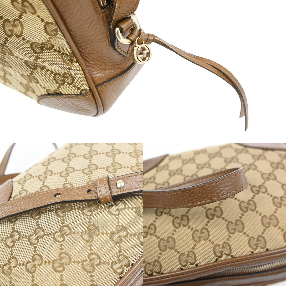 Gucci Bree Disco GG Canvas with Leather, Brown, Canvas, Crossbody Bag