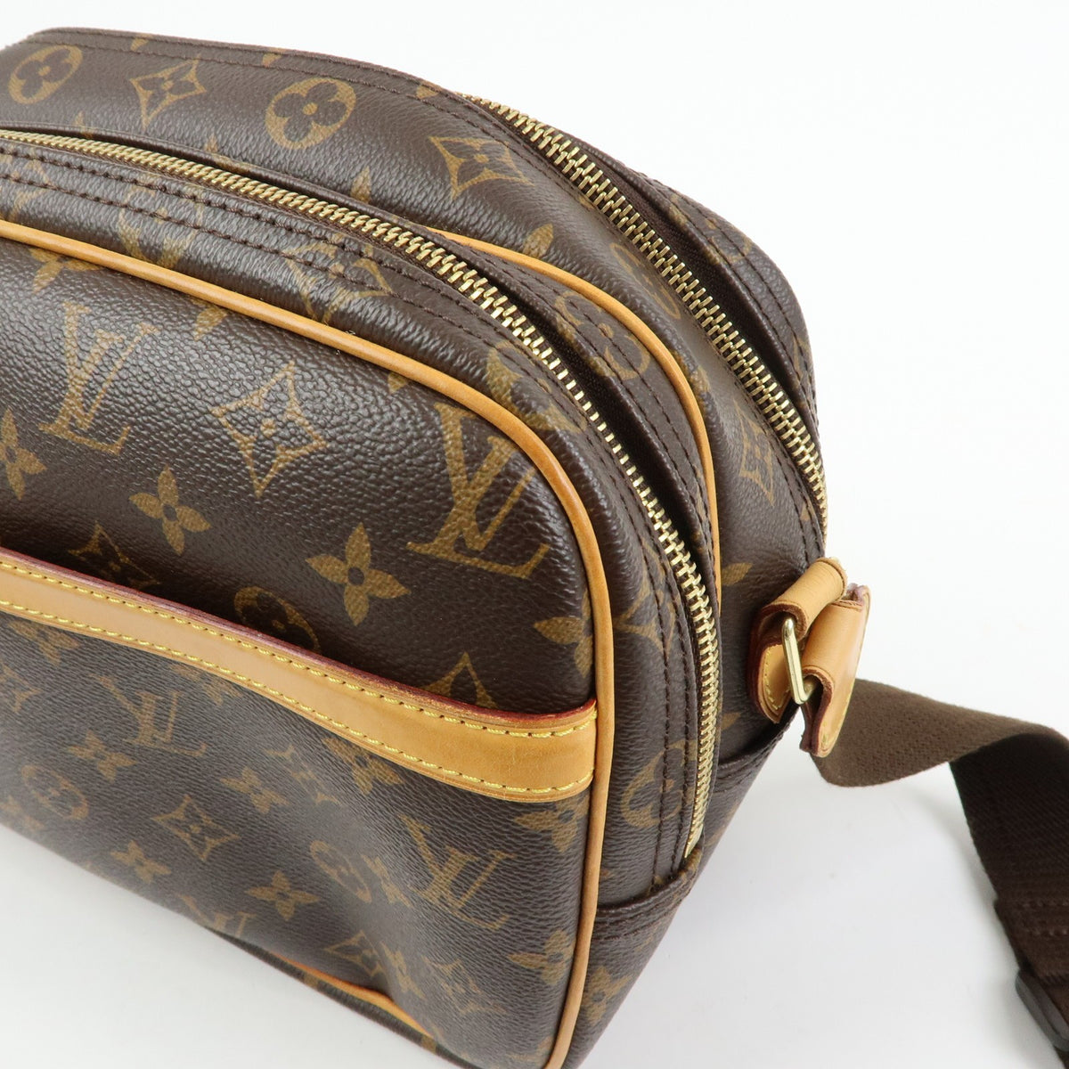 Louis Vuitton Reporter Monogram Canvas, Brown, Canvas, Shoulder Bag
