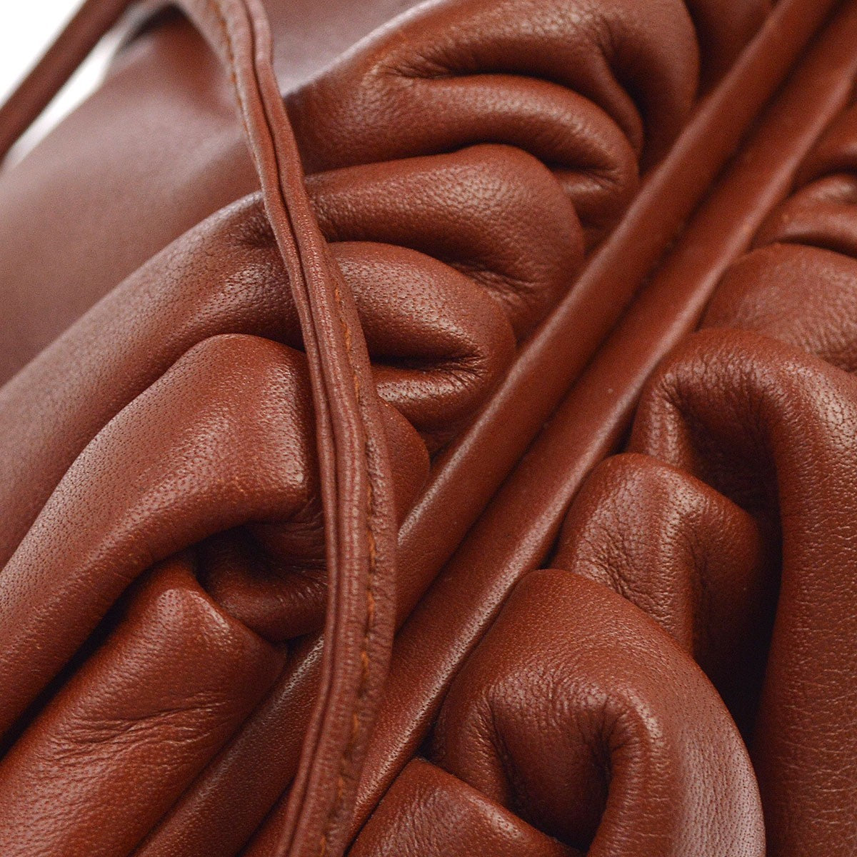 Bottega Veneta The Pouch Leather, Brown, Leather, Clutch