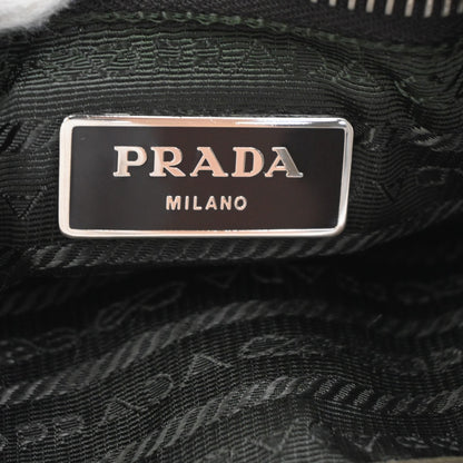 Prada Logo Buckle Messenger Nylon, Khaki, Nylon, Handbag