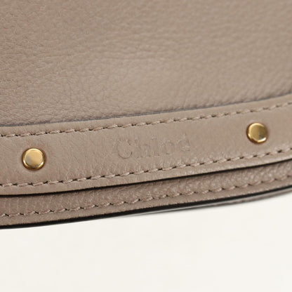 Chloe Nile Leather, Beige, Leather, Shoulder Bag