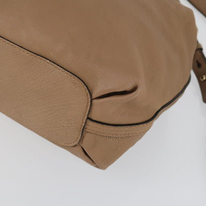Chloe Elsie Convertible Satchel Leather, Beige, Leather, Handbag