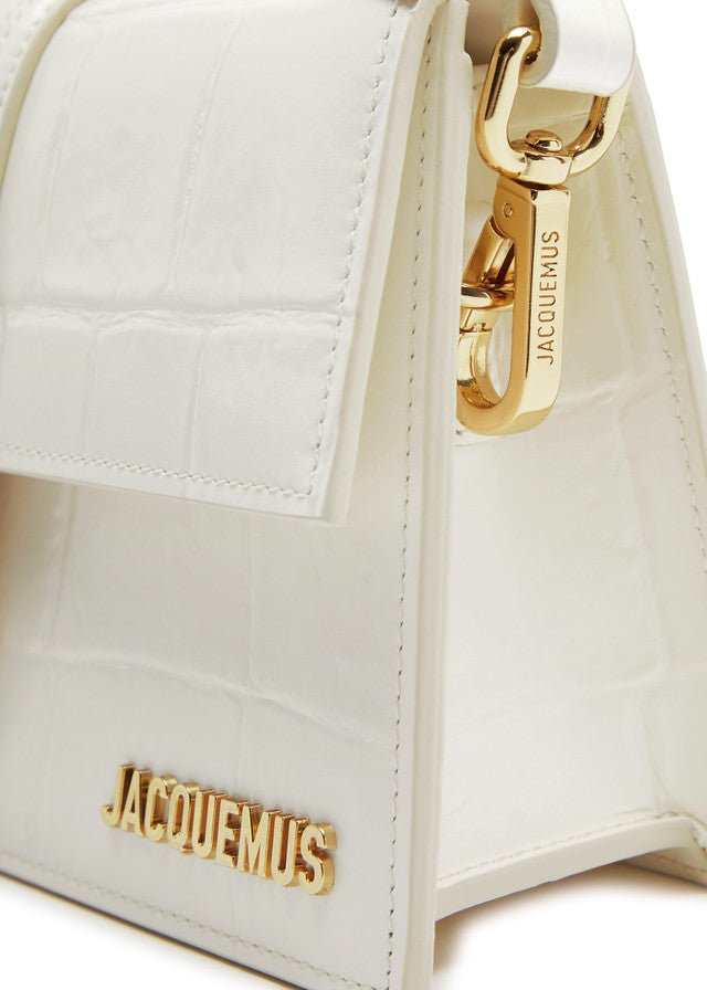 Jacquemus Le Grand Bambino Flap Bag Leather, WHITE, LEATHER, Handbag