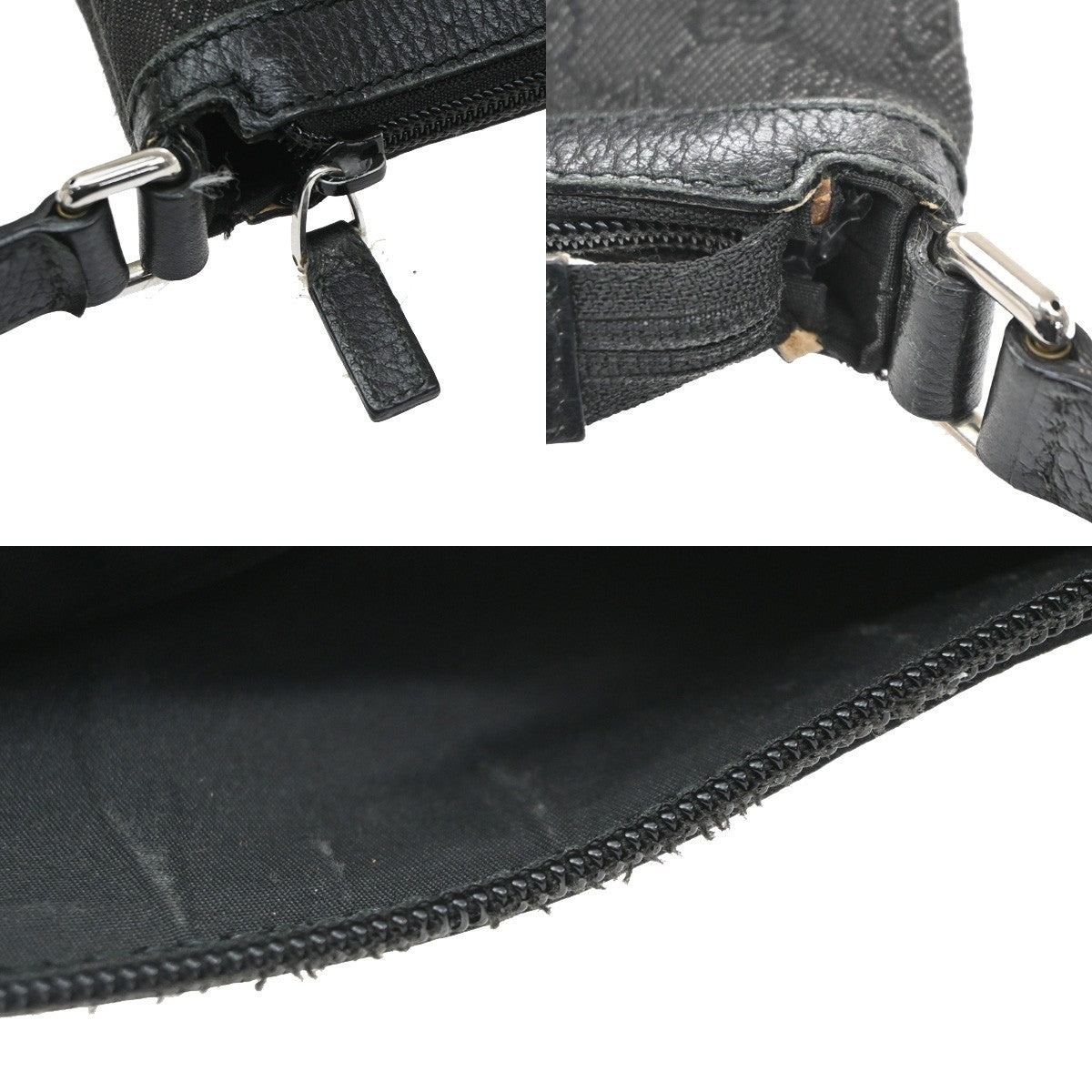 Gucci Shoulder Canvas, Black, Canvas, Shoulder Bag