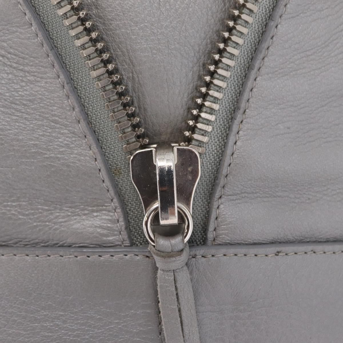 Balenciaga Papier Drop Bucket Leather, Silver, Leather, Handbag