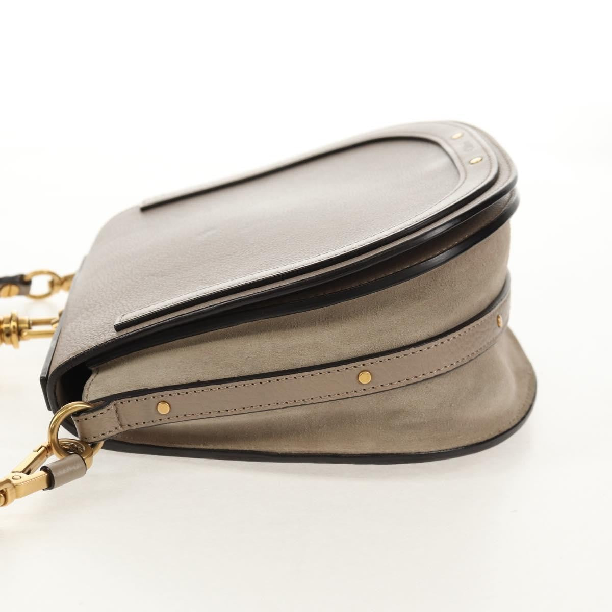 Chloe Nile Leather, Beige, Leather, Shoulder Bag