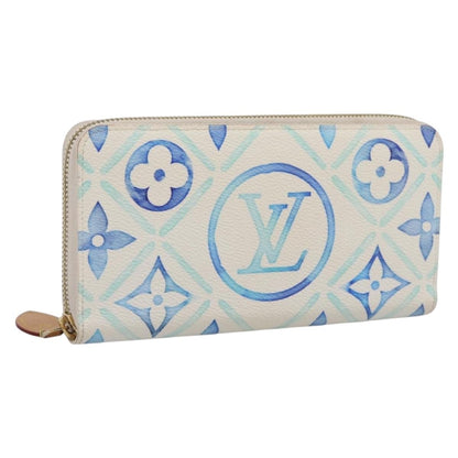 Louis Vuitton Zippy By The Pool Monogram Tile Canvas, Blue, Canvas, Wallet