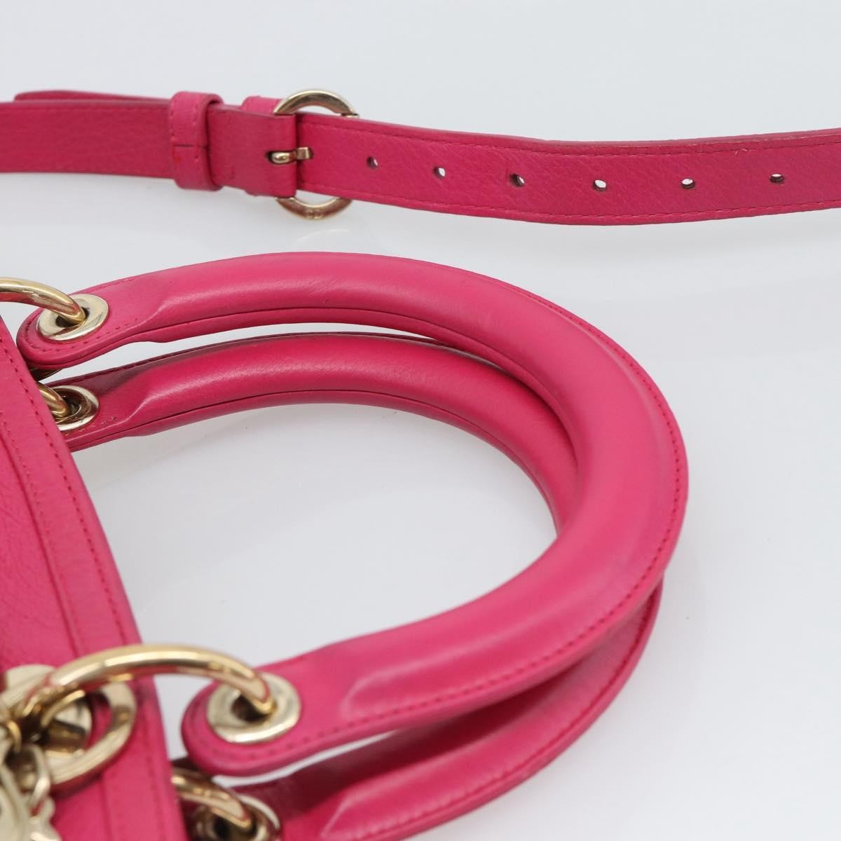 Christian Dior Granville Satchel Leather, Pink, Leather, Handbag
