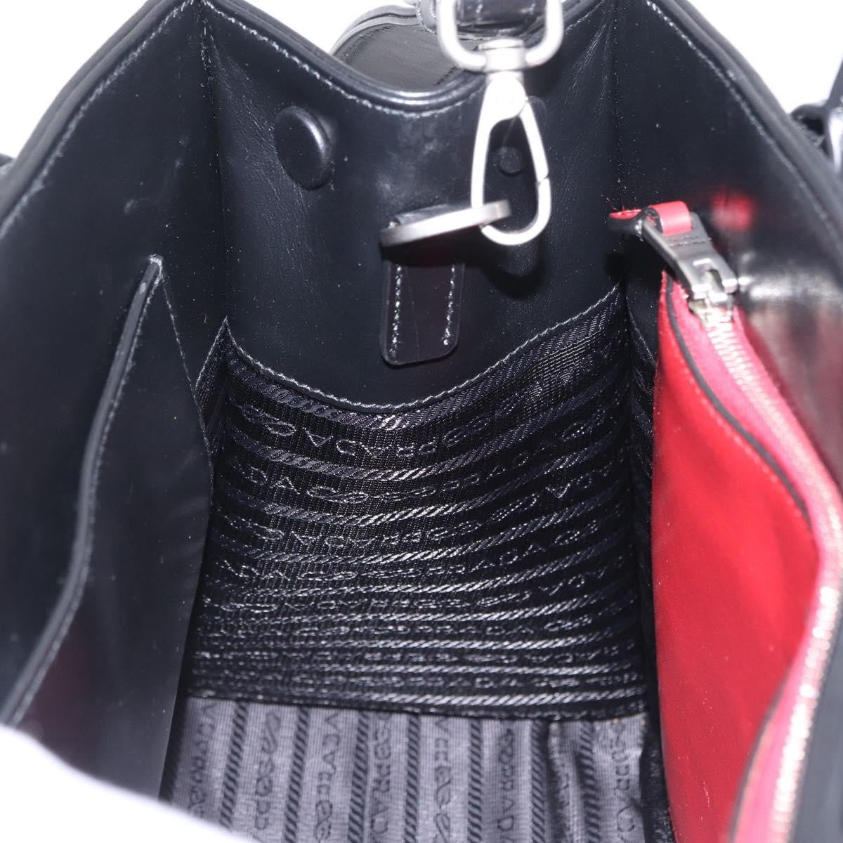 Prada Double Zip Diagramme Quilted Leather, Black, Leather, Tote Bag