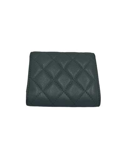 Chanel Coco Boy Flap Wallet Quilted Aged Calfskin, Black, Calfskin, Wallet