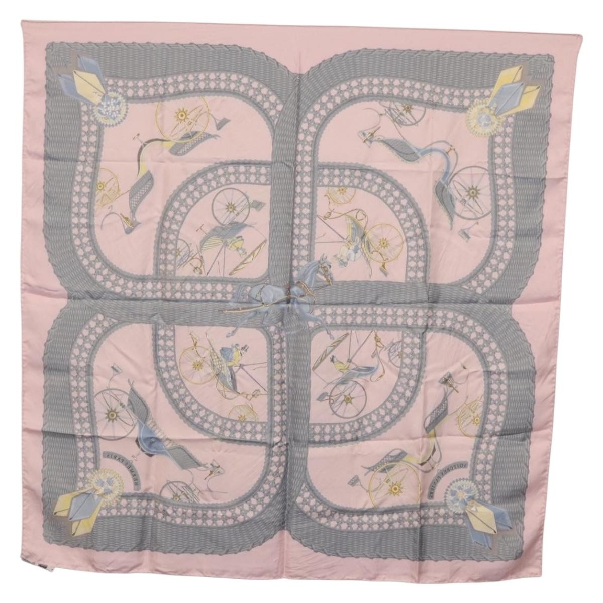 Hermes Carré 90 Silk multicolor, Pink, Silk, Scarf