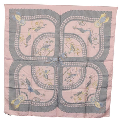 Hermes Carré 90 Silk multicolor, Pink, Silk, Scarf