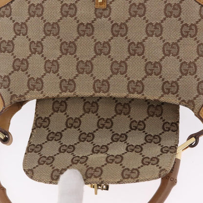 Gucci Bamboo Jackie Canvas, Beige, Canvas, Handbag