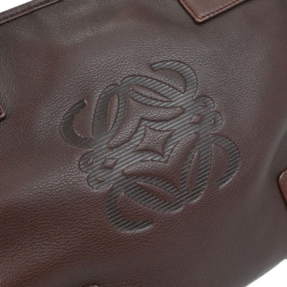 Loewe Fusta Leather, Brown, Leather, Handbag