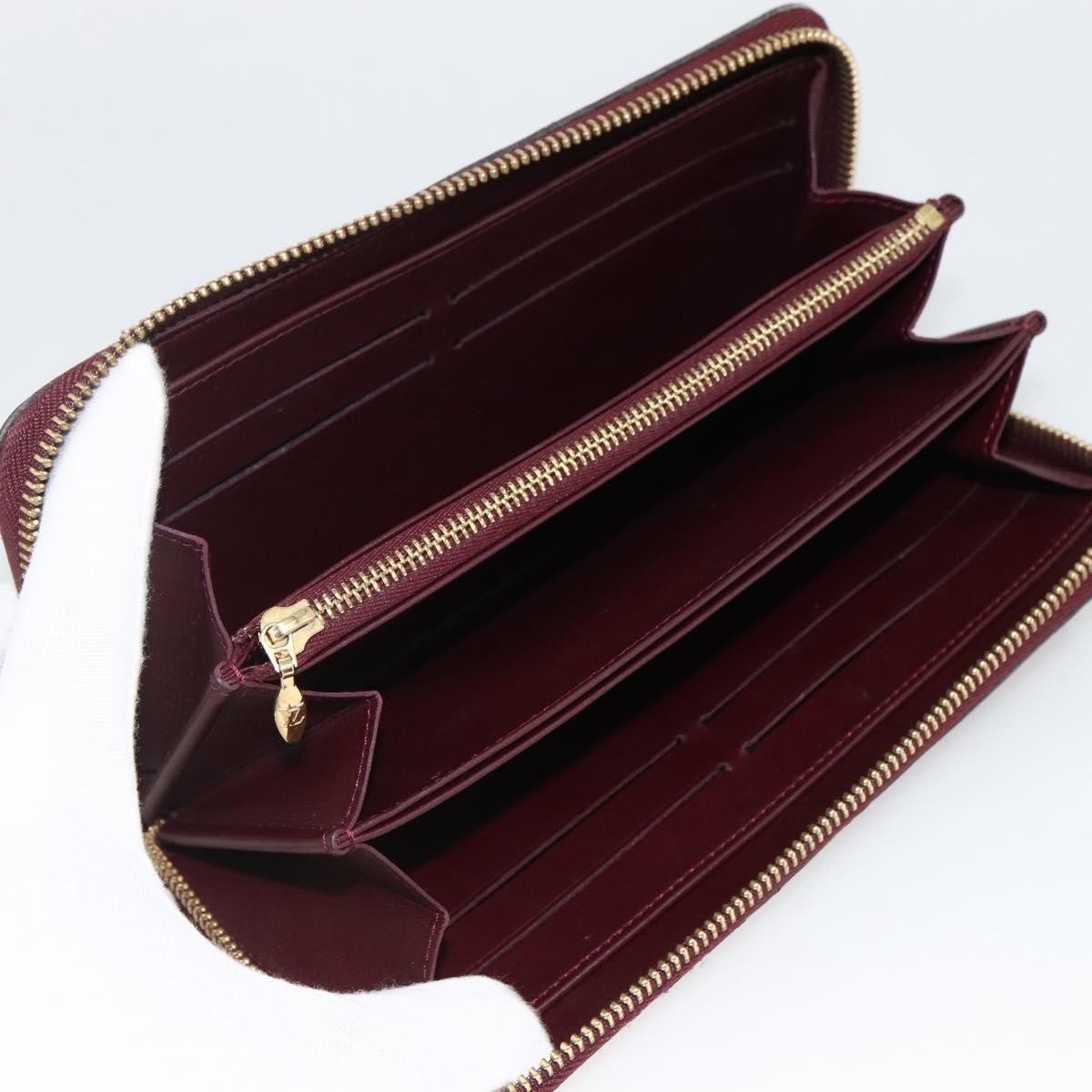 Louis Vuitton Zippy Leather, Red, Patent Leather, Wallet