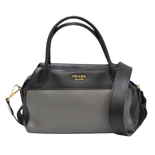 Prada Esplanade, Grey, Leather, handbag