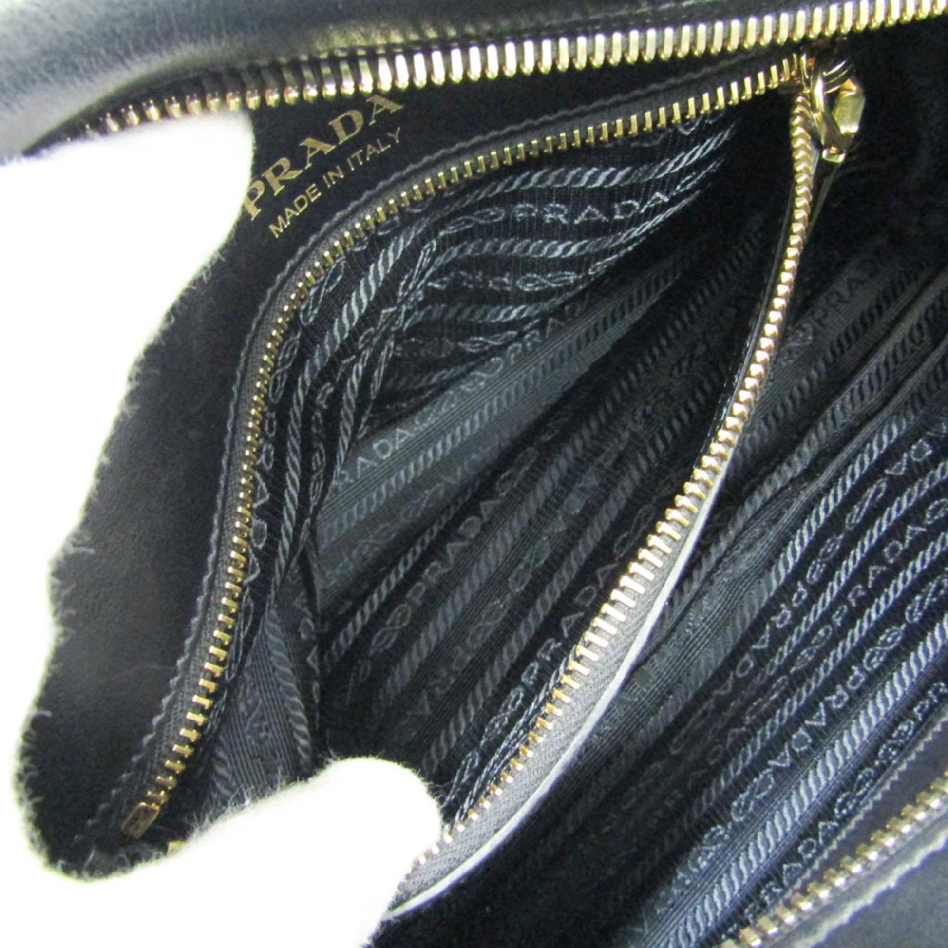 Prada Esplanade, Grey, Leather, handbag