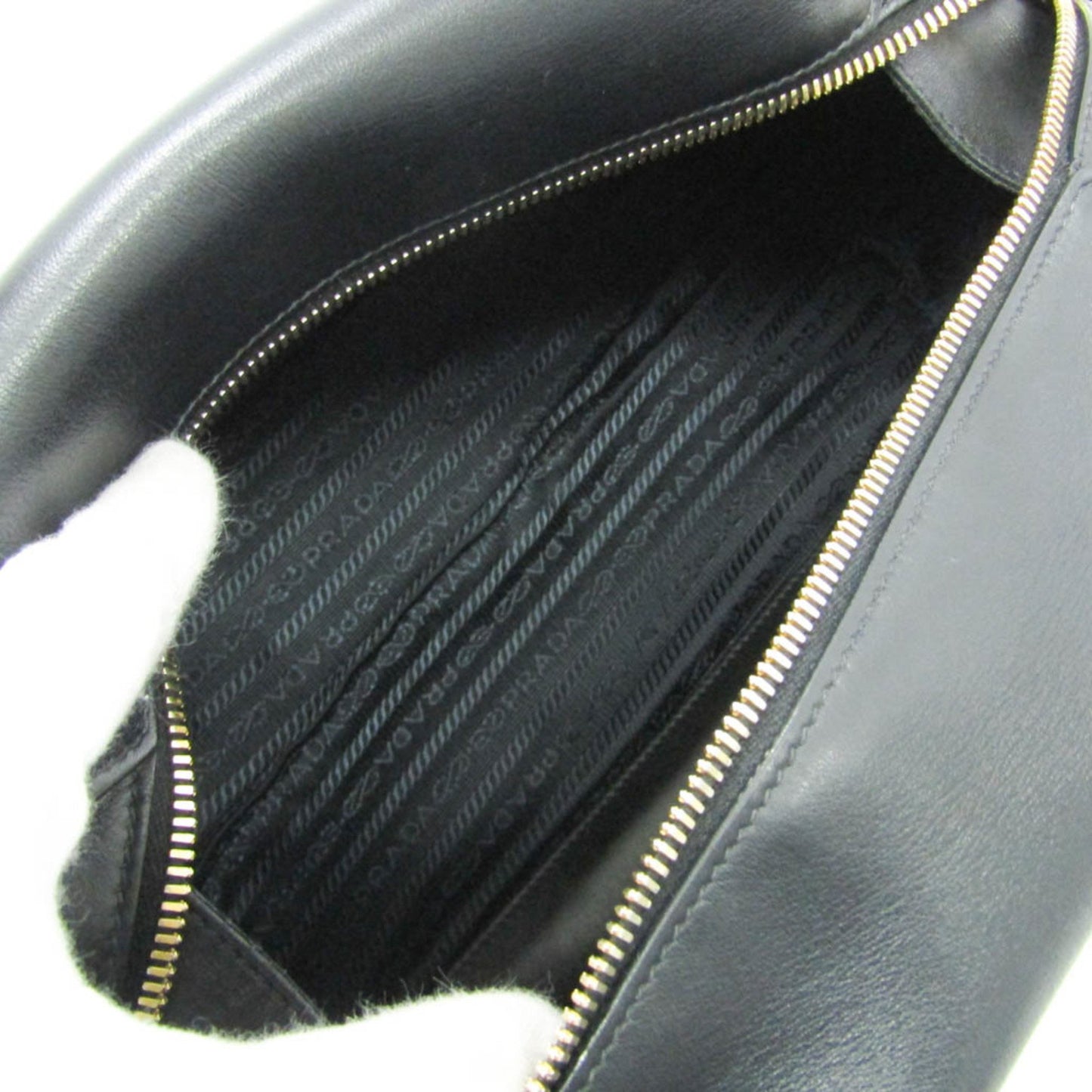 Prada Esplanade, Grey, Leather, handbag