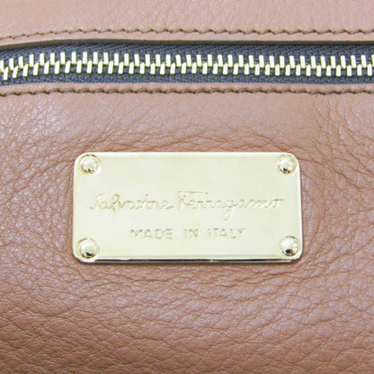 Salvatore Ferragamo Gancini, Brown, Leather, tote