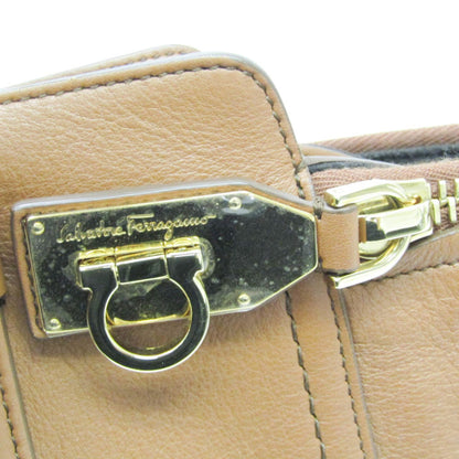 Salvatore Ferragamo Gancini, Brown, Leather, tote