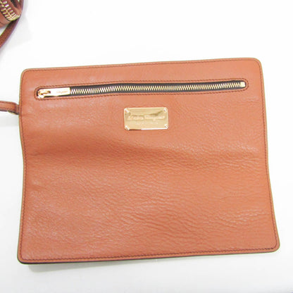 Salvatore Ferragamo Gancini, Brown, Leather, tote