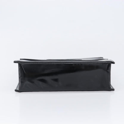 Chanel Chain Handle Leather, Black, Patent Leather, Tote Bag