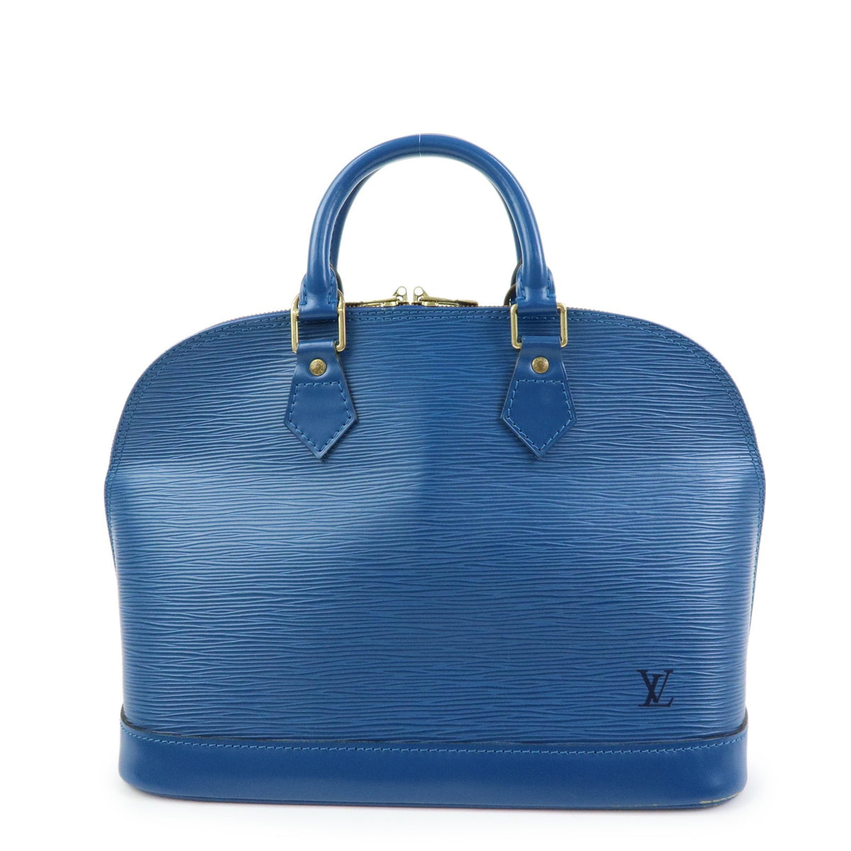 Louis Vuitton Alma Epi Leather, Blue, Leather, Handbag