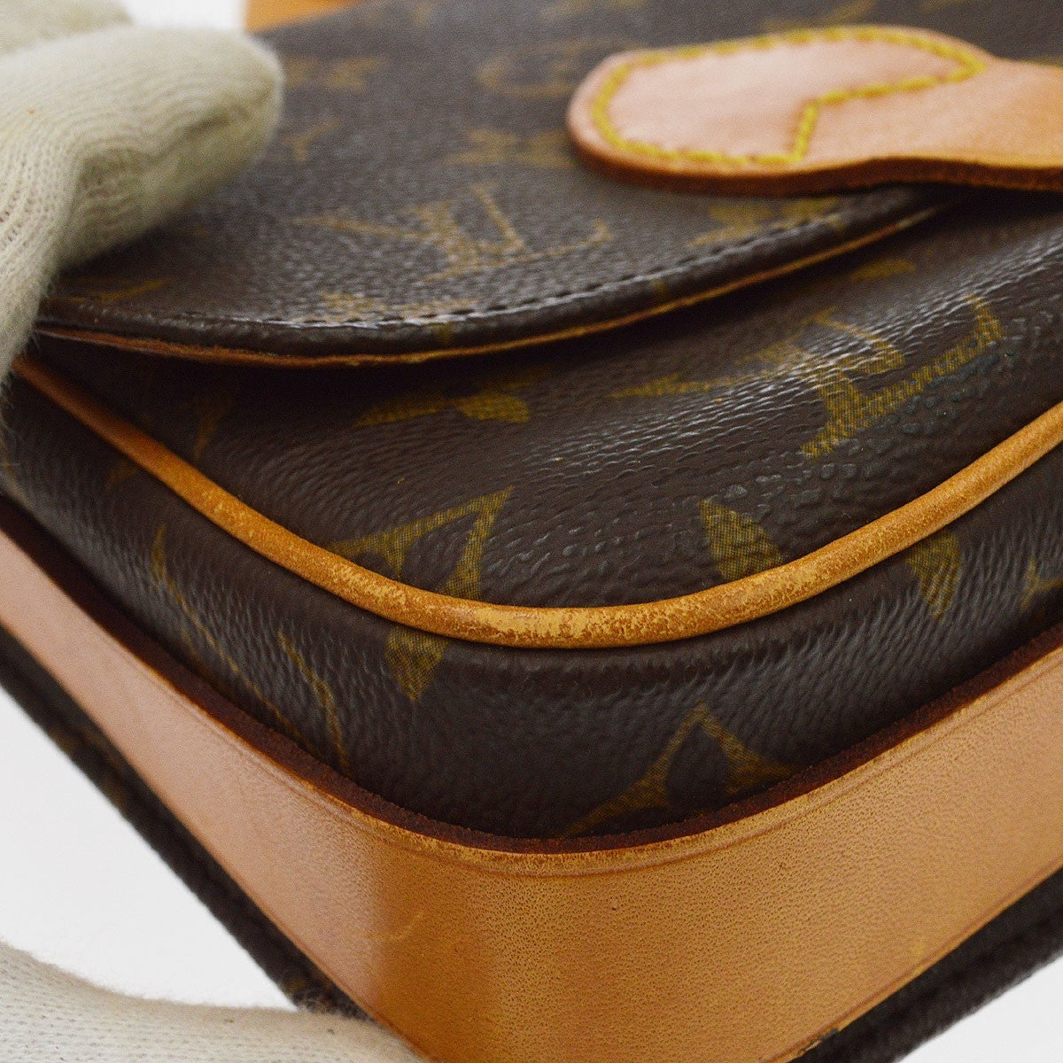 Louis Vuitton Cartouchiere Monogram Canvas, Brown, Canvas, Handbag