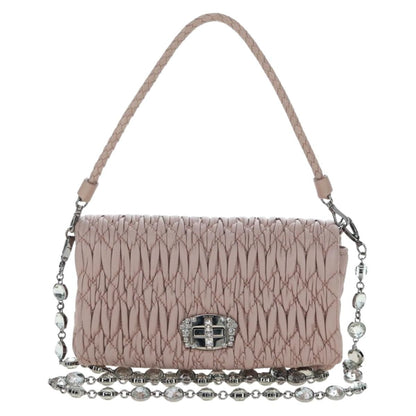 Miu Miu Crystal Clutch Matelasse Leather, Pink, Leather, Clutch