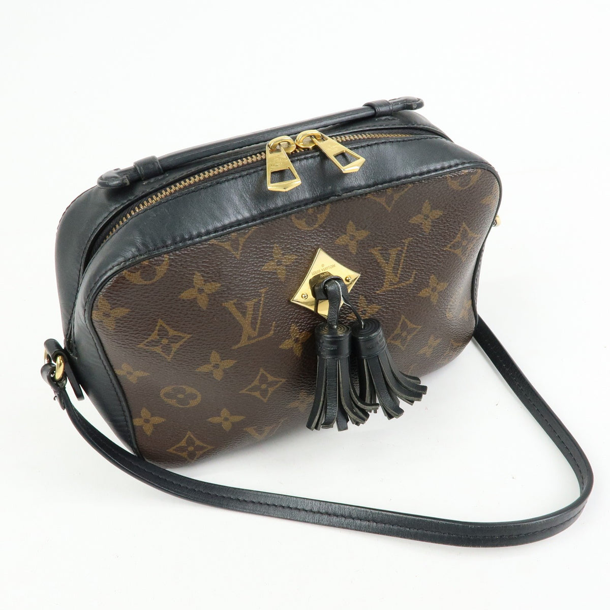 Louis Vuitton Saintonge Monogram Canvas with Leather, Brown, Canvas, Handbag