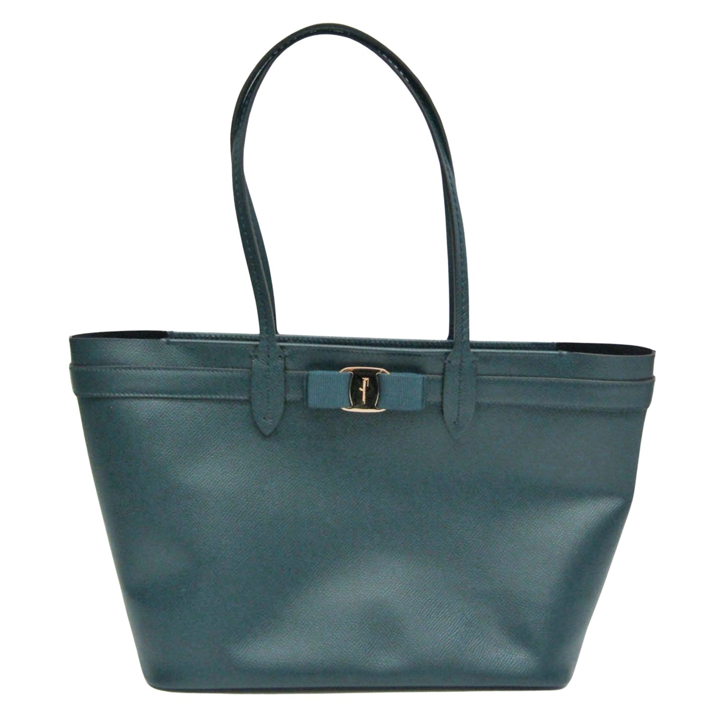 Salvatore Ferragamo Vara, Blue, Leather, tote