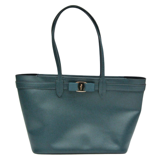 Salvatore Ferragamo Vara, Blue, Leather, tote