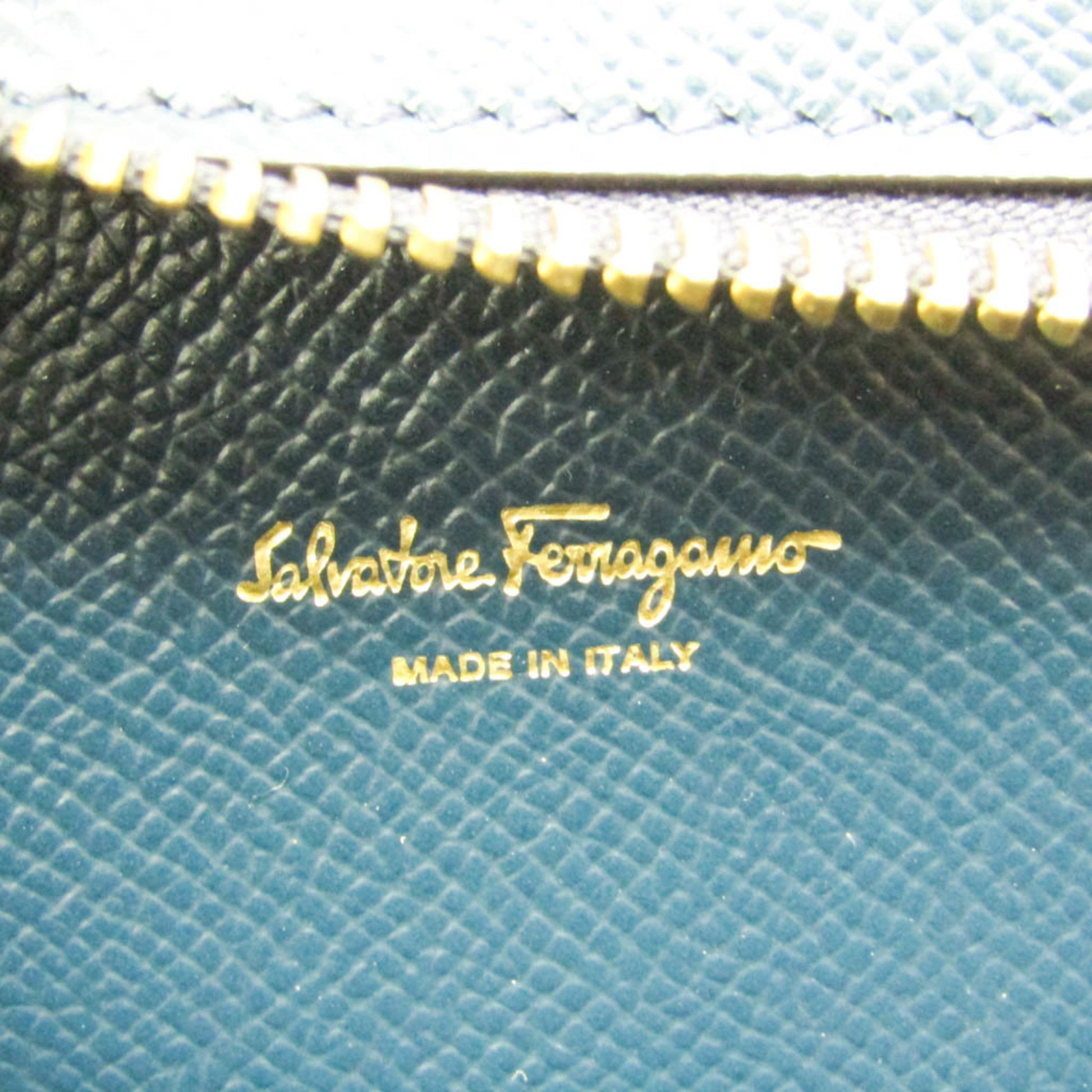 Salvatore Ferragamo Vara, Blue, Leather, tote
