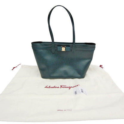 Salvatore Ferragamo Vara, Blue, Leather, tote