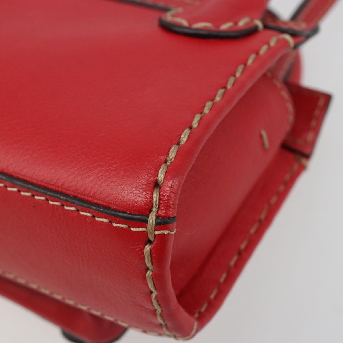 Chloe Edith Leather, Red, Leather, Clutch