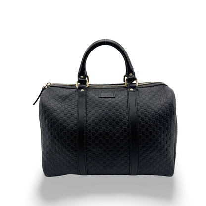 Gucci Joy Boston Microguccissima Leather, Black, Leather, Handbag