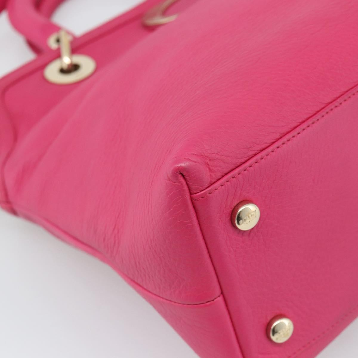 Christian Dior Granville Satchel Leather, Pink, Leather, Handbag