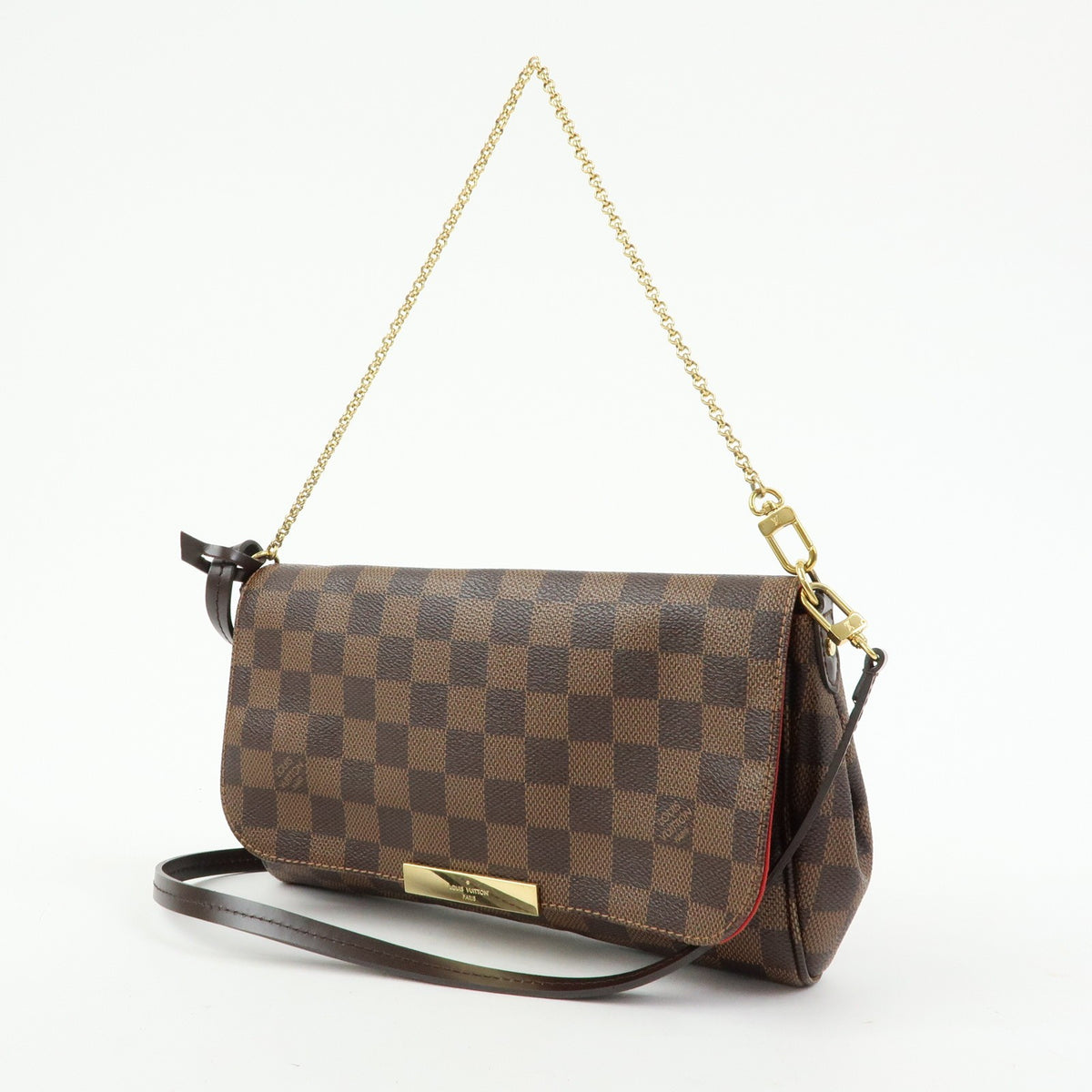 Louis Vuitton Favorite Damier, Brown, Canvas, Handbag
