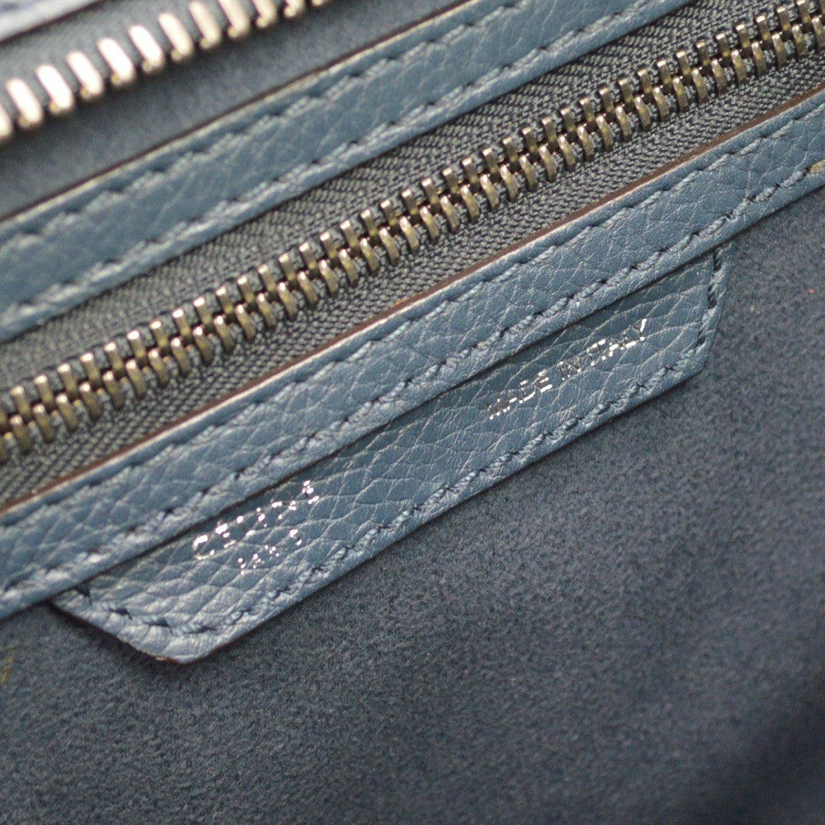 Celine Luggage Grainy Leather, Navy, Leather, Handbag