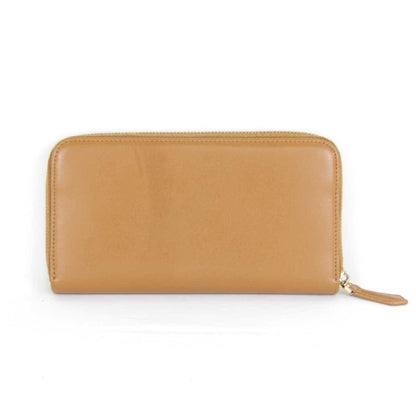 Fendi Dotcom Zip Around Wallet Leather, CAMEL, LEATHER, Wallets