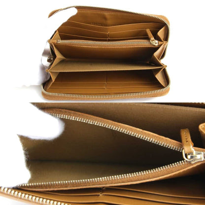 Fendi Dotcom Zip Around Wallet Leather, CAMEL, LEATHER, Wallets