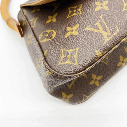 Louis Vuitton Mini looping, Brown, Canvas, shoulder