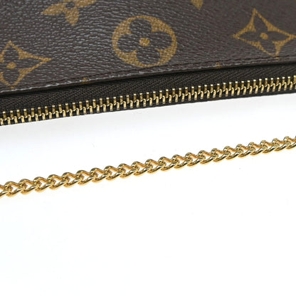 Louis Vuitton Mini pochette accessoires Canvas, Brown, Canvas, Clutch
