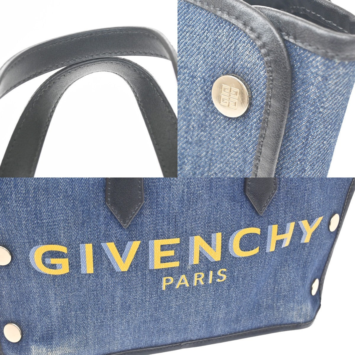 Givenchy Bond Shopper Denim, Blue, Denim, Tote Bag