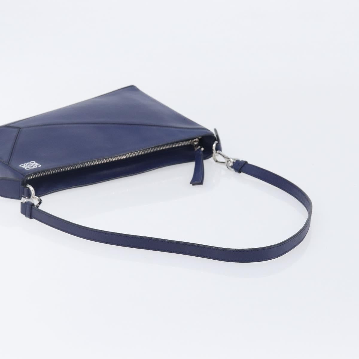 Loewe Puzzle Clutch Leather, Navy, Leather, Clutch