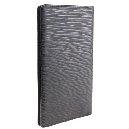 Louis Vuitton Brazza Long Bifold wallet epi leather, BLACK, LEATHER, Wallets